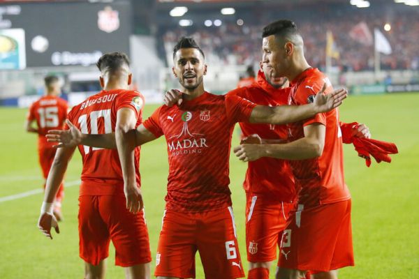 CR Belouizdad players celebrate against Yanga. PHOTO| CAF