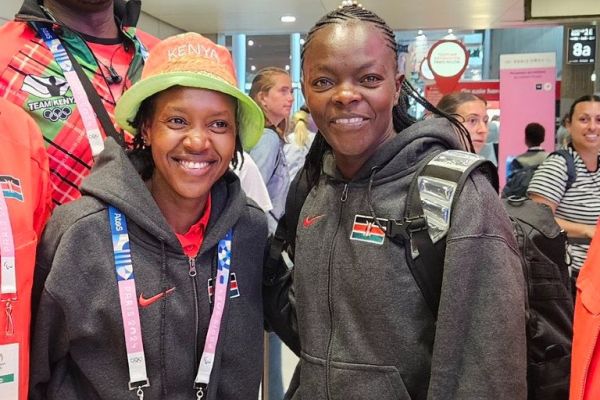 Faith Kipyegon and Mary Moraa. PHOTO| Jairus Mola