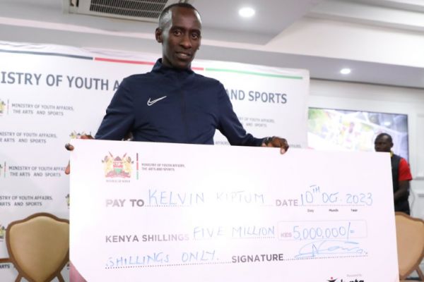 Kelvin Kiptum. PHOTO| Ministry of Youth Affairs and Sports