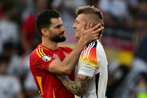 Nacho consoles Kroos after the game. PHOTO| AFP