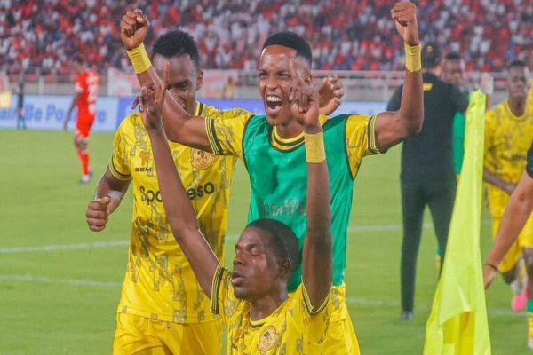 Yanga players celebrate. PHOTO| Yanga SC